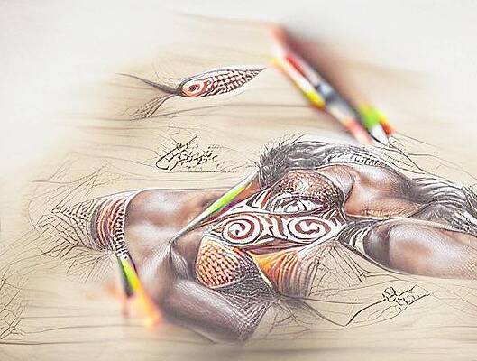Aborigine art by Stephen Burgess