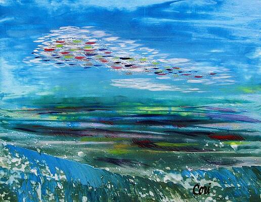 Wall Art - Painting - Above and Below by Corinne Carroll