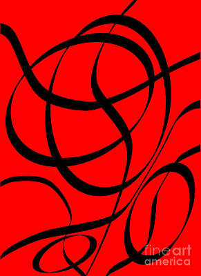 Abstract Design in Red and Black by David Gordon