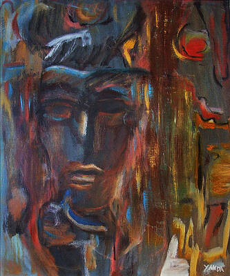 Wall Art - Painting - Abstract Man by Katt Yanda