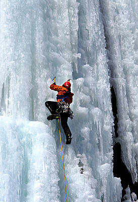 Wall Art - Photograph - Adirondack Ice Climber  by Brendan Reals