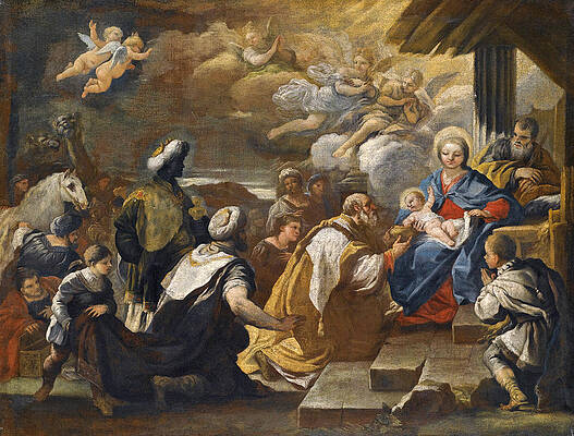 Adoration of the Magi Print by Luca Giordano
