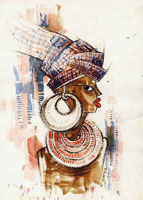 African Woman 1 by Samson Ssenkaaba - XENSON African Woman 1 by Samson Ssenkaaba - XENSON