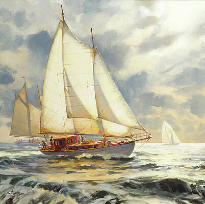Wall Art - Painting - Ahead of the Storm by Steve Henderson
