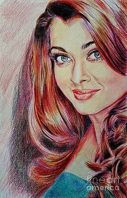 Sketch of Bollywood heroine