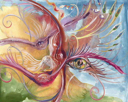 Wall Art - Painting - All Seeing by Sheri Jo Posselt