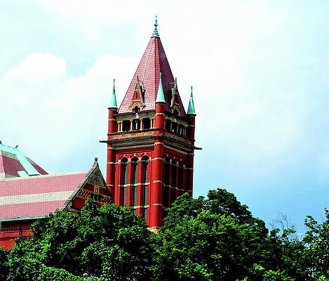 Wall Art - Photograph - Allegany County Maryland Courthouse Spire by Linda Stern