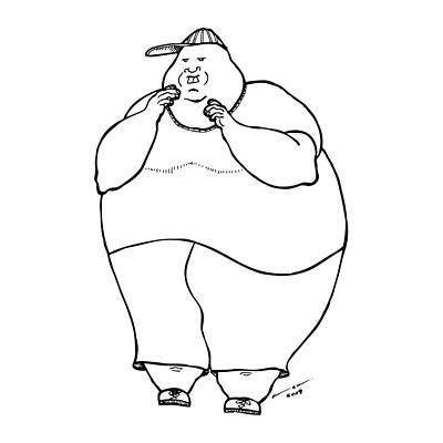 Fat Kid Drawings | Fine Art America