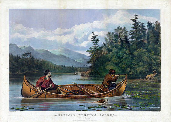 American hunting scenes Print by Arthur Fitzwilliam Tait