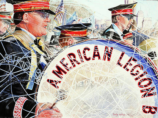 Wall Art - Painting - American Legion by Carolyn Coffey Wallace