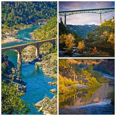 American River Triptych 3 by Sherri Meyer American River Triptych 3 by Sherri Meyer