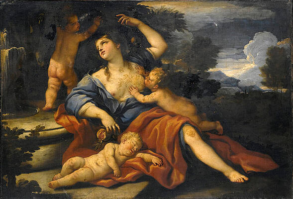 An Allegory of Christian Charity Print by Luca Giordano