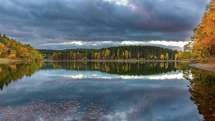 Wall Art - Photograph - An Autumn Evening At The Lake by Andreas Levi