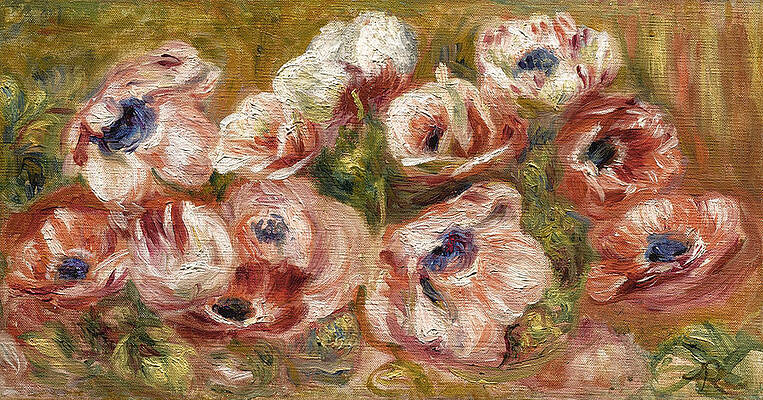 Anemones 2 Print by Pierre-Auguste Renoir