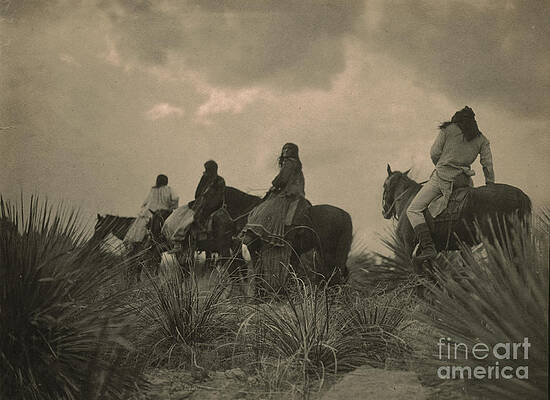 Wall Art - Photograph - Apache Indians By Edward S. Curtis by Science Source