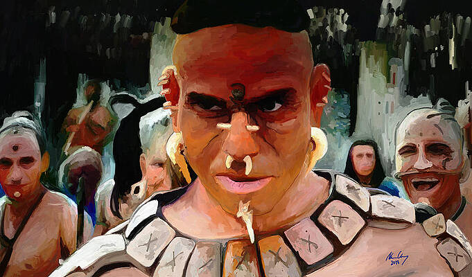 Aztec Warrior Paintings Fine Art America