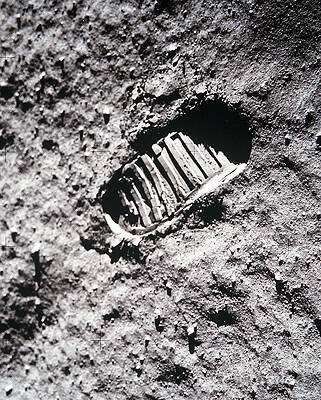 Wall Art - Photograph - Apollo 11 Footprint on the Moon by NASA Science Source