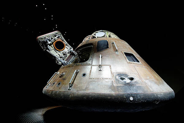 Wall Art - Photograph - Chariot to the Moon -- Apollo 14 Command Module at Kennedy Space Center, Florida by Darin Volpe