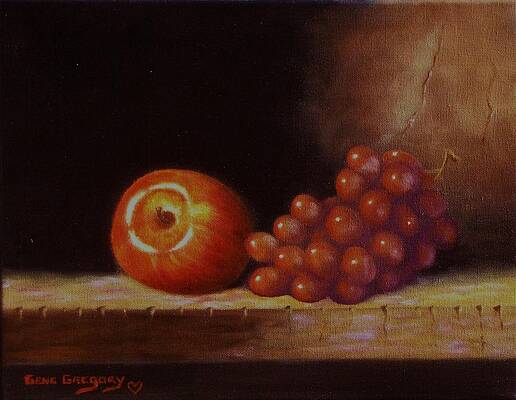 Apple and grapes by Gene Gregory Apple and grapes by Gene Gregory