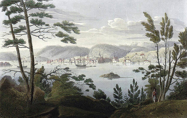 Arendal from Tromoe Print by John William Edy