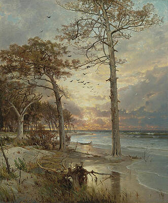 At Atlantic City Print by William Trost Richards