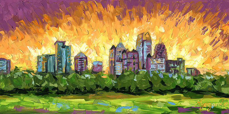 Atlanta Skyline Paintings Page 2 Of 2 Fine Art America