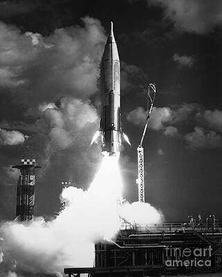 Wall Art - Photograph - Atlas Icbm Launch, C.1960s by H. Armstrong Roberts/ClassicStock