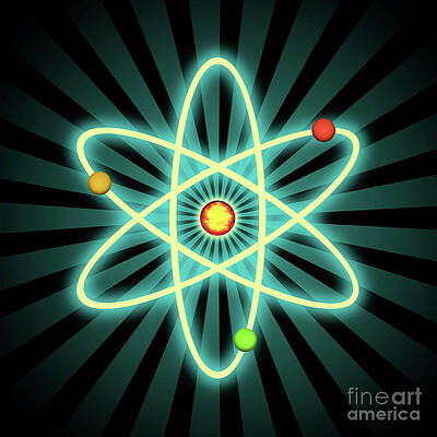 Wall Art - Digital Art - Atom by Gaspar Avila
