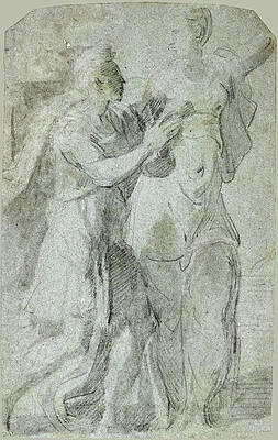 Augustus and the Sibyl Print by Parmigianino