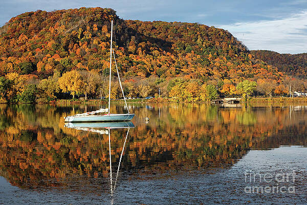 Autumn Hillsides with Sailboat Winona Minnesota Photo by Kari Yearous Autumn Hillsides with Sailboat Winona Minnesota Photo by Kari Yearous