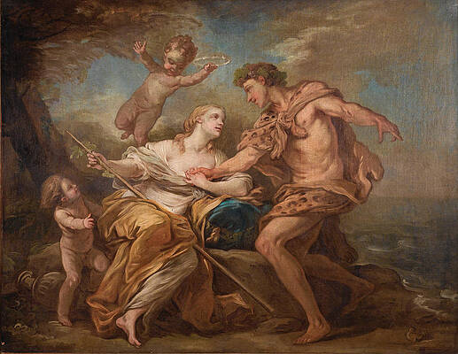 Bacchus And Ariadne Print by Charles-Andre van Loo