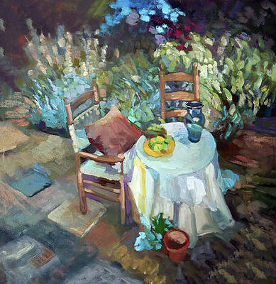 Gentle Garden Painting by Sally Rosenbaum - Pixels