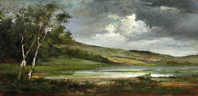 Banks of the Mosson Print by Gustave Courbet
