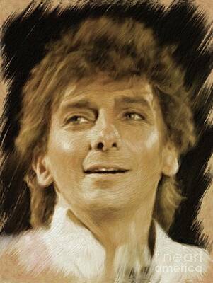 Wall Art - Painting - Barry Manilow, Music Legend by Esoterica Art Agency