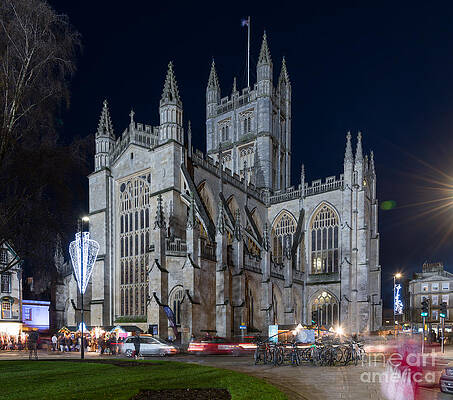Wall Art - Photograph - Bath Abbey at night by Colin Rayner