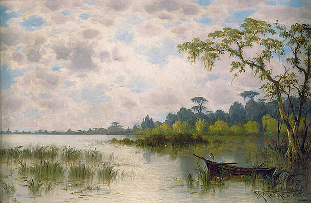 Bayou Landscape Print by Joseph Rusling Meeker