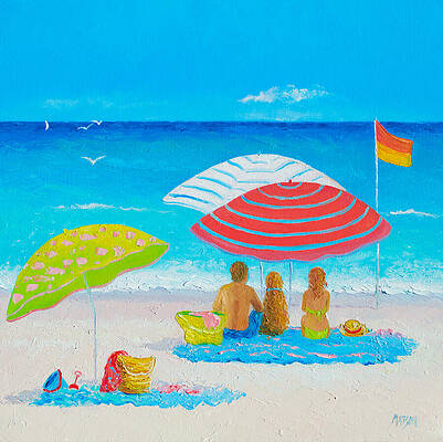 Tropical Beach Scene Paintings Fine Art America