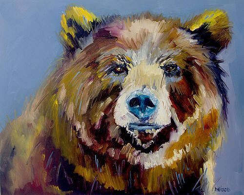 Wall Art - Painting - Bear Exposed by Diane Whitehead