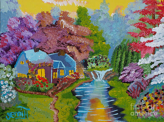 Wall Art - Painting - Beautiful Home by Yenni Harrison