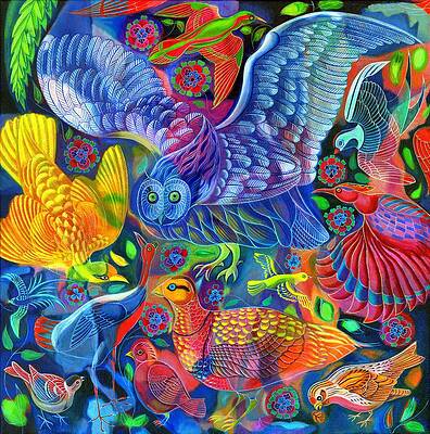 Wall Art - Painting - Birds by Jane Tattersfield