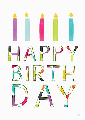 Wall Art - Digital Art - Birthday Candles- Art by Linda Woods by Linda Woods