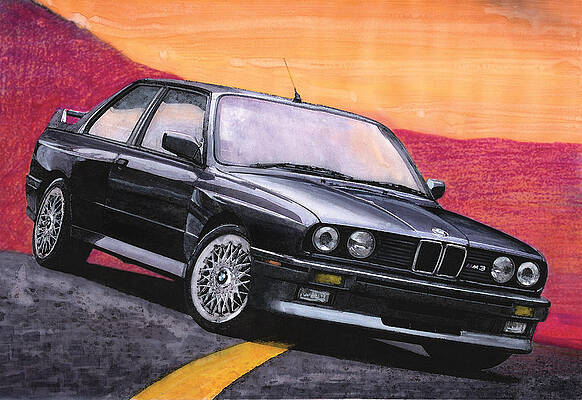 E30 BMW M3 - BMW M3 - BMW - M3 - Bmw Art - Bmw Poster - Bmw Gifts - Bmw  Prints - Car Poster - Racing Digital Art by Yurdaer Bes - Pixels