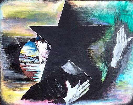 Black Star Who Feel To Earth The Next Day Painting By Jackie Eksi
