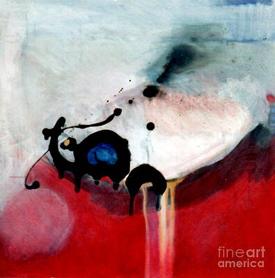 Wall Art - Painting - blobs Leap frog by Marlene Burns