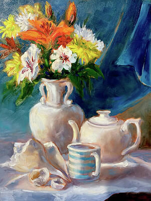 Blue and White by Barbara Hageman Blue and White by Barbara Hageman