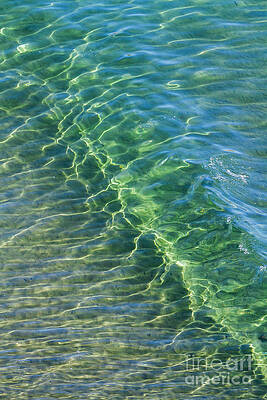 Wall Art - Photograph - Blue-Green Water Abstract by Heiko Koehrer-Wagner