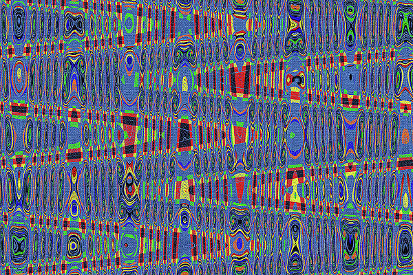 Wall Art - Digital Art - Blue Sky And Color Squares Abstract,#2 by Tom Janca