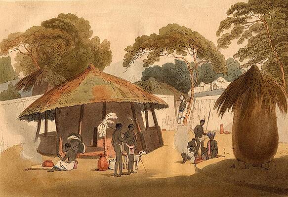 African Village Drawings Fine Art America Village market scenery drawing, market drawing with watercolor, village market drawing, how to draw a market drawing, market. african village drawings fine art america