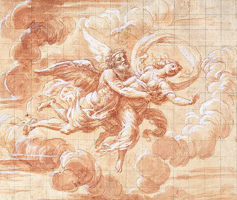 Boreas Abducting Oreithyia Print by Giovanni Maria Morandi