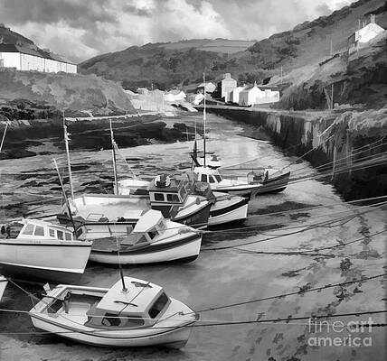Boscastle Harbour in Monochrome by Gordon Wood Boscastle Harbour in Monochrome by Gordon Wood